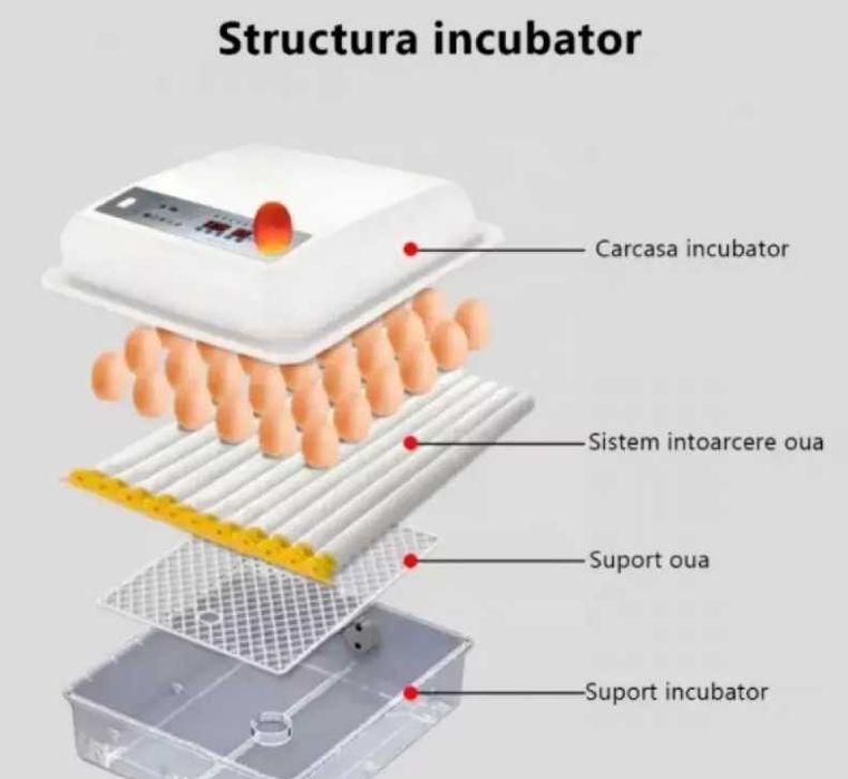 Incubator Clocitoare 16 Oua Gaina Rata Gasca Automat + Livrat GRATUIT
