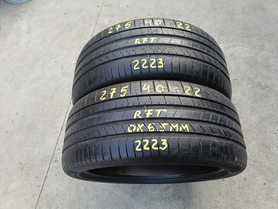 Doua anvelope de vara 275 40 22 pirelli p zero pz4 run flat dot 2223