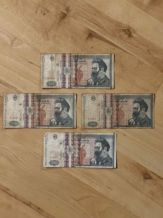 Bancnote 500 lei cu Constantin Brâncuși (1992)