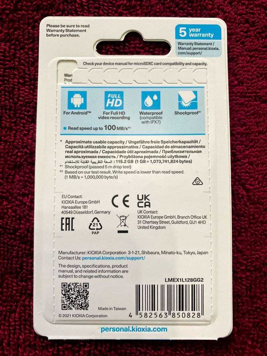 KIOXIA MicroSD 128 gb