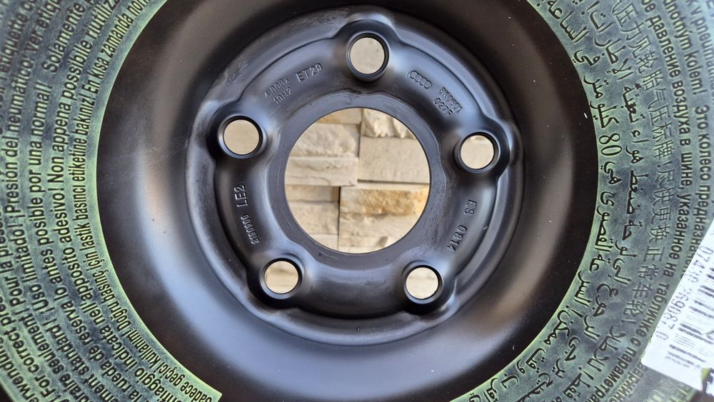 Roata rezerva SLIM 5×112 R19 originala Audi A4,5,6,7,8,Q3,5,7,Vw Tiguan,Touareg ,Vw