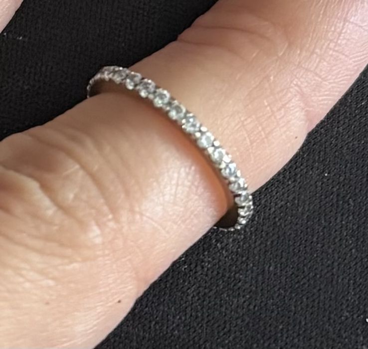 Inel tennis aur alb 14k 1,27g - mărimea 47