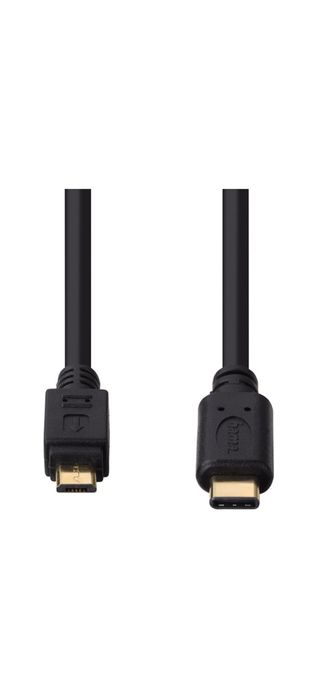Hama Cablu USB-C, ștecher USB-C - ștecher Micro USB 2.0, 0.75m