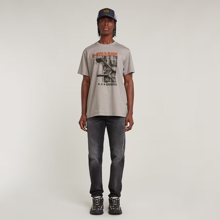 Оригинална тениска G-Star Raw Stairs M , L нова мъжка сива oversize