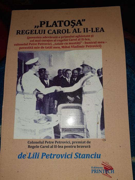 Carte .-document la doar 30 lei..."Platoșa Regelui Carol al // lea"