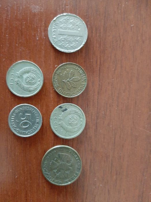 Старые монеты рубли, марка немецкий