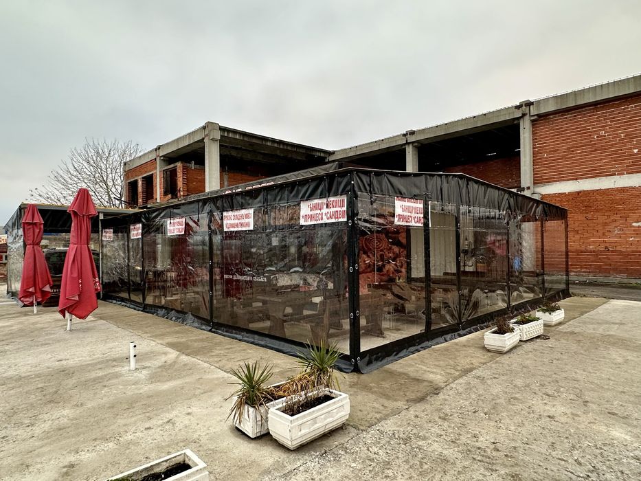 Ветроупорни завеси PVC прегради прозрачен винил кристал найлон барбекю