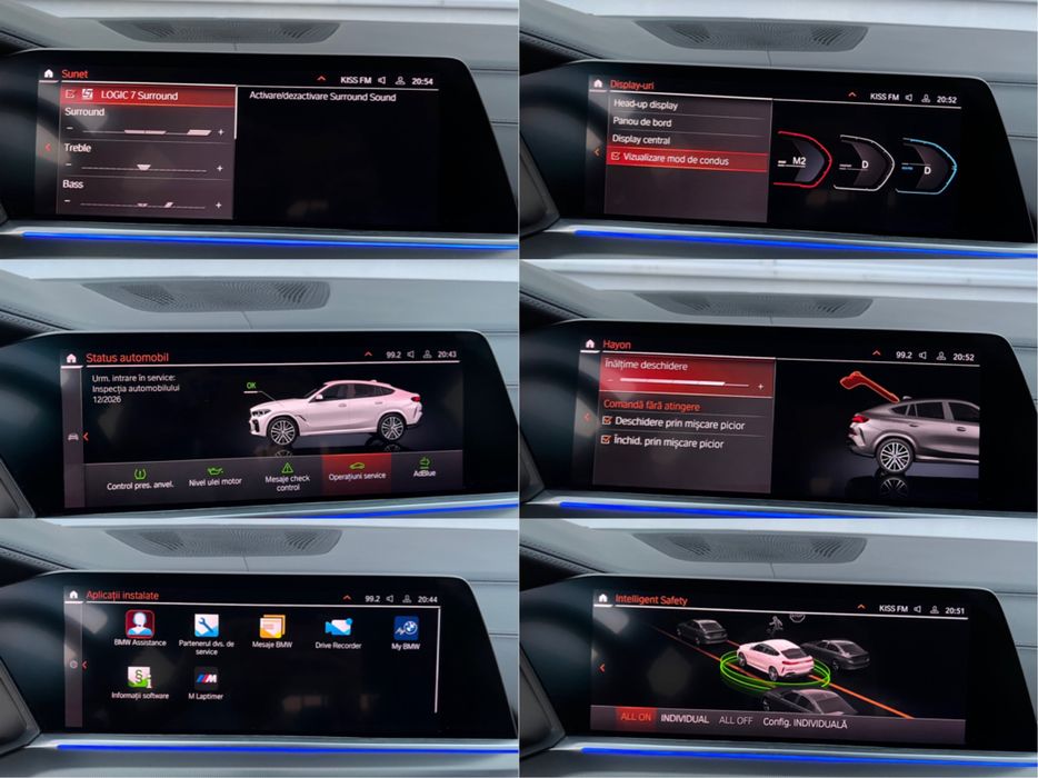 Bmw X6/3.0d Mild Hybrid/M pachet/Individual/Grila iluminata/Alb perlat/Variante/