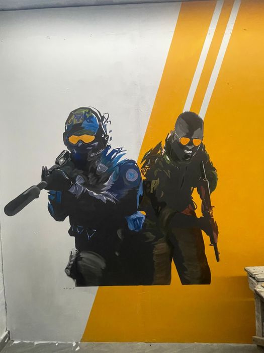 Роспись на стене