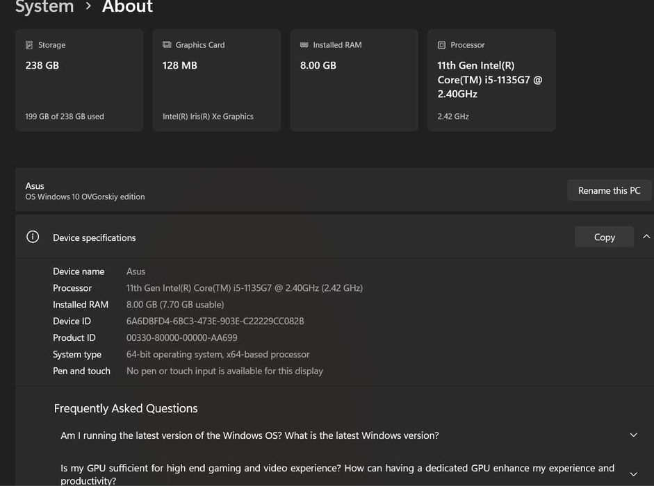 Asus Vivobook X515ea