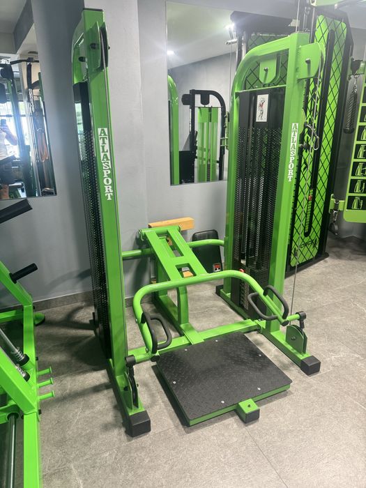 Aparat multifunctional Deadlift / Trapéz / Gambe Atlas Sport (Turn dublu cu scripeți)