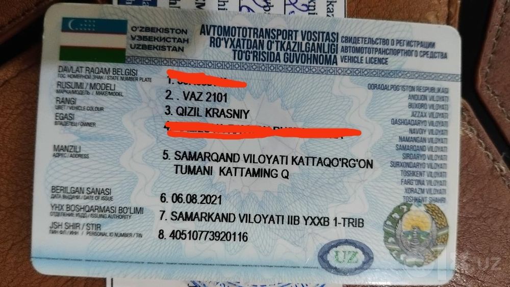 01 Jiguli qizil rangi