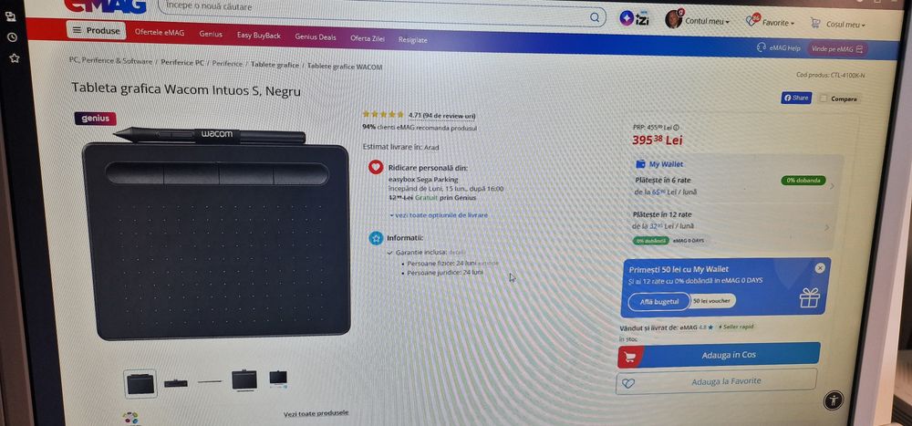 Tableta grafica Wacom Intuos S