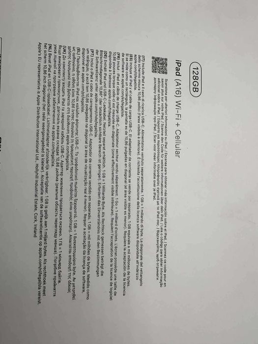 !!ЧИСТО НОВ!! Apple iPad A16 cellular 128GB