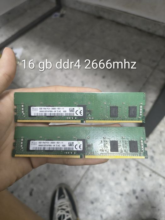 16 gb (2x8)  ram ddr4 2666 mhz ecc