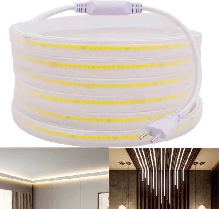 Водоустойчива лед лента 4000K на 220V - за метър