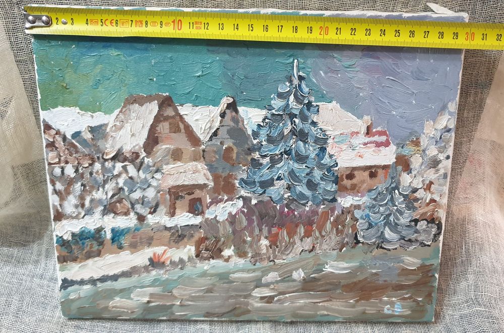 Бронзова фигура на етруската култура и Зимен пейзаж на български автор