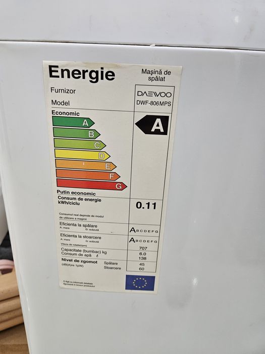 Masina de spalat rufe/haine 6 kg Daewoo DWF 806 MPS