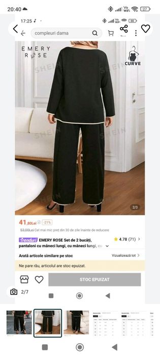 Vând compleu. dama xxl