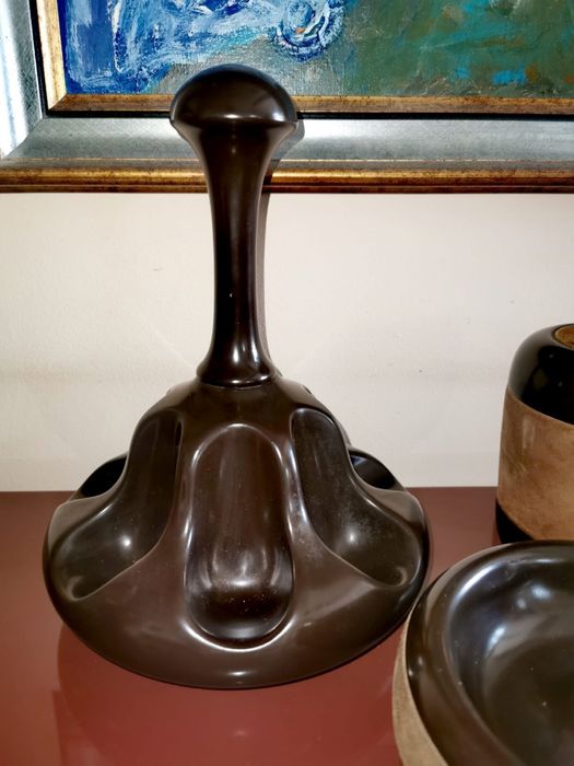 Италиански керамичен комплект за пушачи на лула 3 части рядка находка