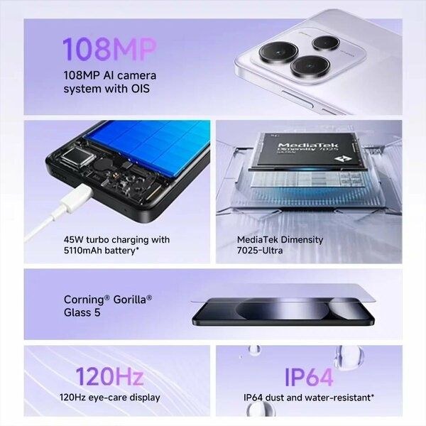 Новый в упаковке Redmi Note 14 8/256  камера 108 Mp  низкая цена.