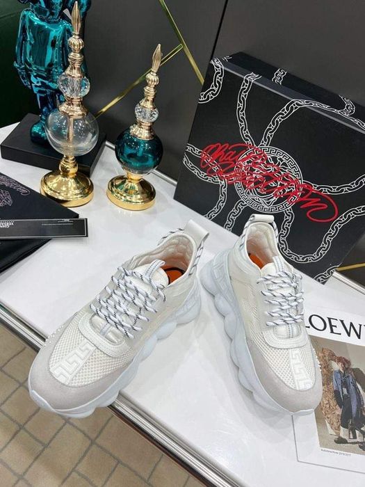 Adidasi Versace Chain Full White