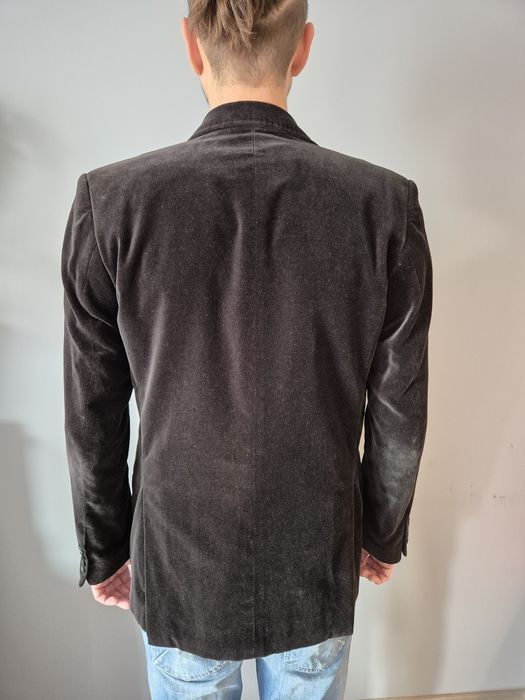 Мъжко черно сако Henry Choice - кадифе