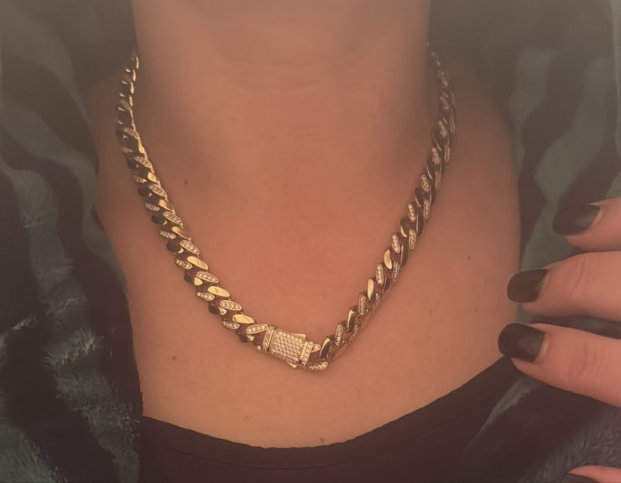 Lant cuban de aur 14K