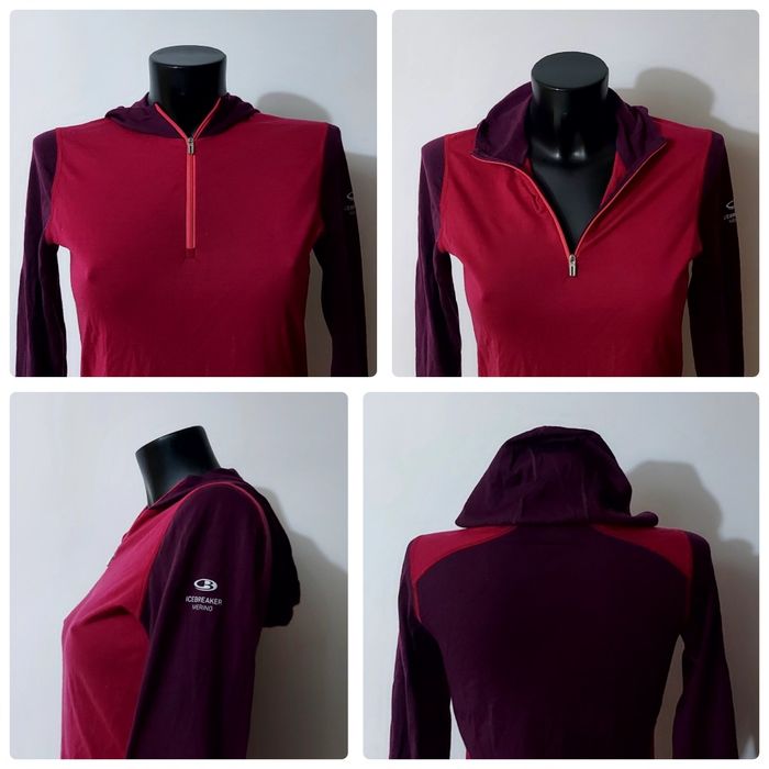 Pulover, bluza corp ICEBREAKER Merino Bodyfit 200, Sweatshirt termic pentru femei Icebreaker Half Zip, mărimea M