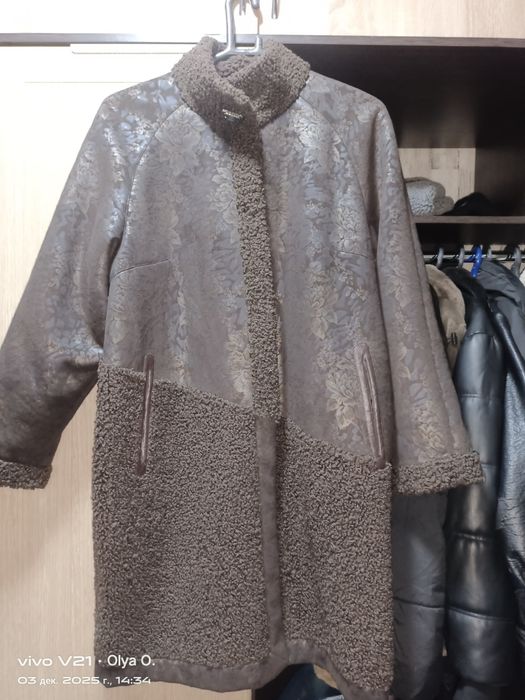 Двухстороннее пальто дублёнка