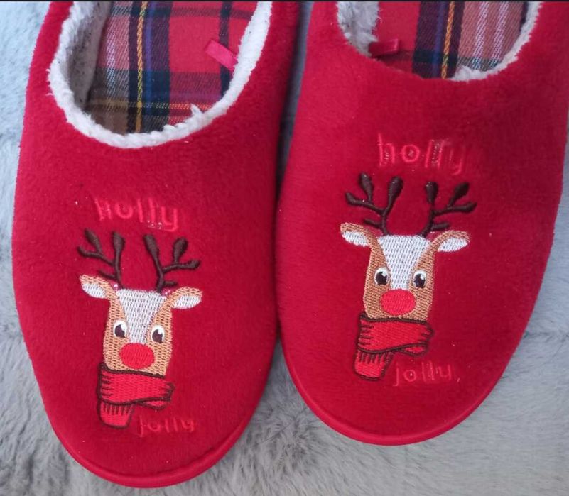 Papuci de casa - Livrare 5 lei - Noi - model Craciun