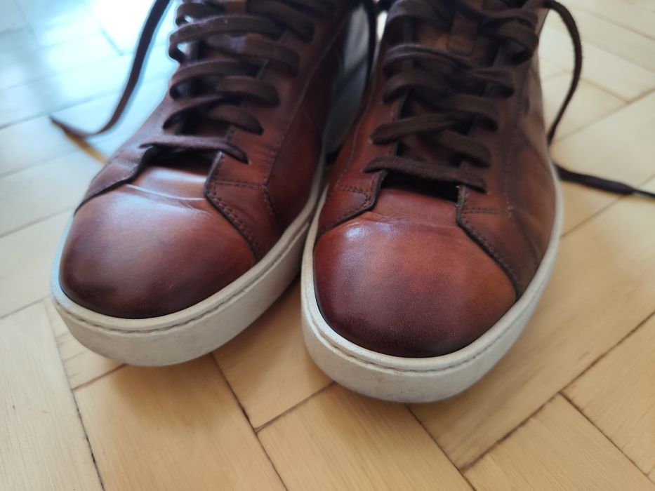 Santoni rocko италиански обувки от естествена кожа