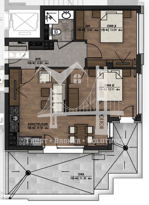 Продава се Тристаен апартамент в София, Младост 1А - 80 кв.м за 3300 €/кв.м - Снимка #1