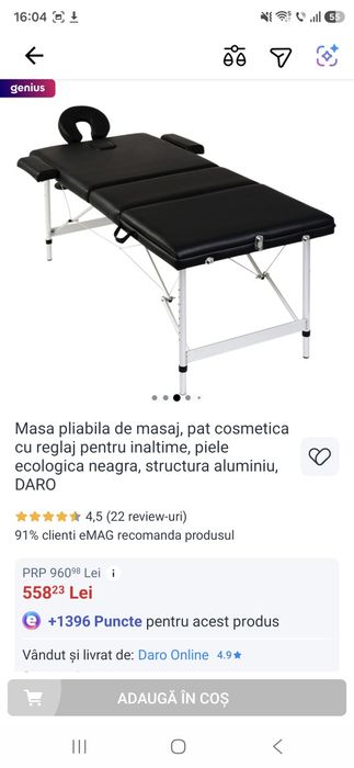 Vand masa de masaj nefolosita