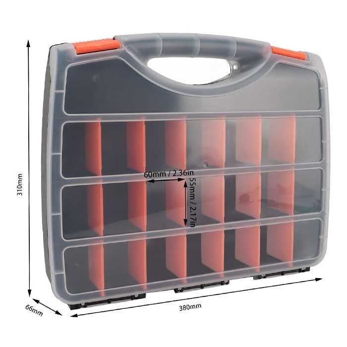 Органайзер с 21 отделения за инструменти и крепежни елементи