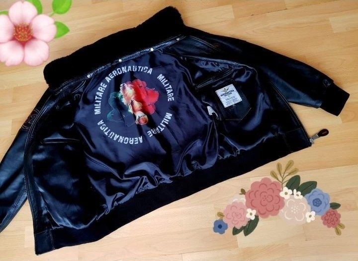 Geaca Aeronautica Militare (tip aviator),piele naturala 100%