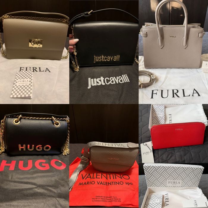 Оригинални дамски чанти Furla, Justcavalli, HUGO VALENTINO  Harrords London