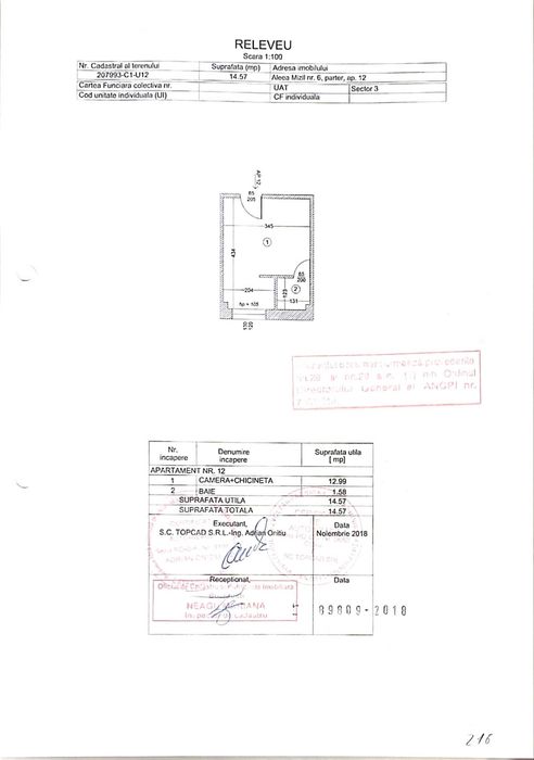 Garsonieră de vânzare – Sector 3 | 650 m de metrou 1 Decembrie | Bloc renovat