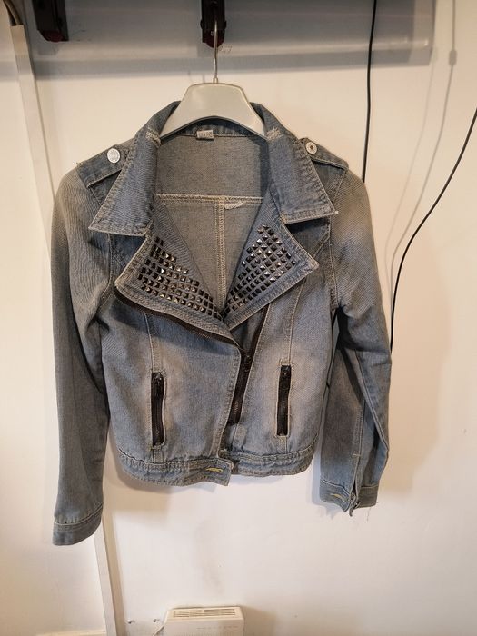 Jacheta denim cu tinte