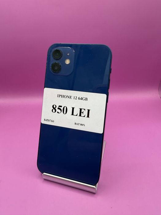 Iphone 12 64 GB bat 86 % •Matei Amanet Margeanului• 8450