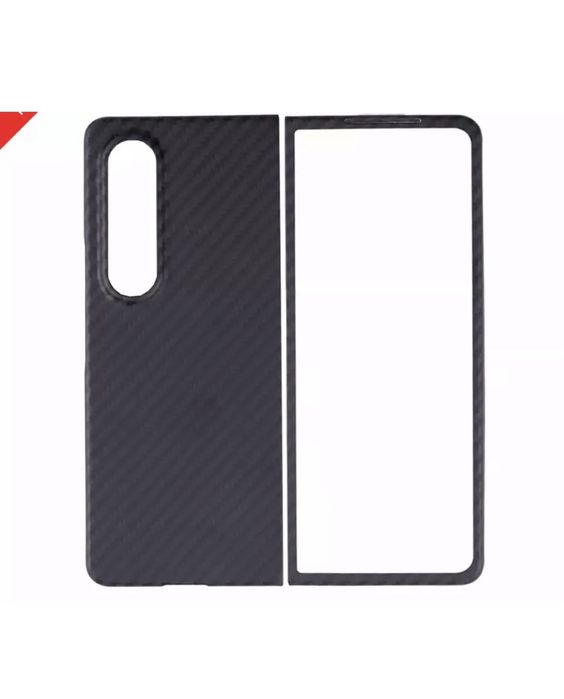 Husa Samsung Z FLIP FOLD 3 4 5 Subtire Carbon Mat Negru Fin