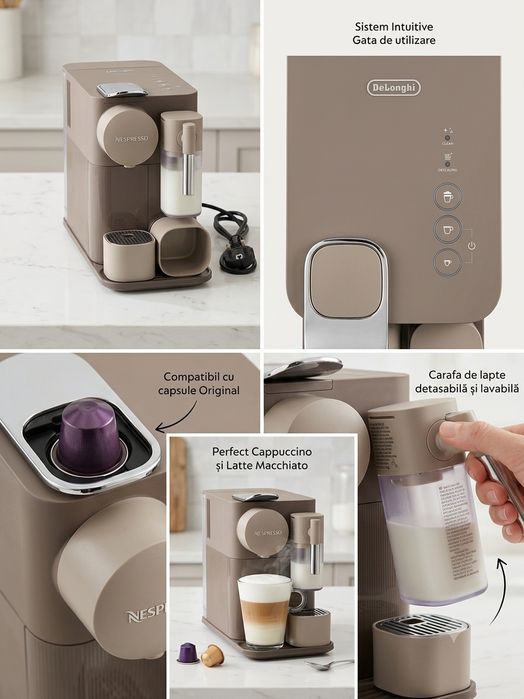 Espressor Nespresso De'Longhi Lattissima One cu carafă lapte