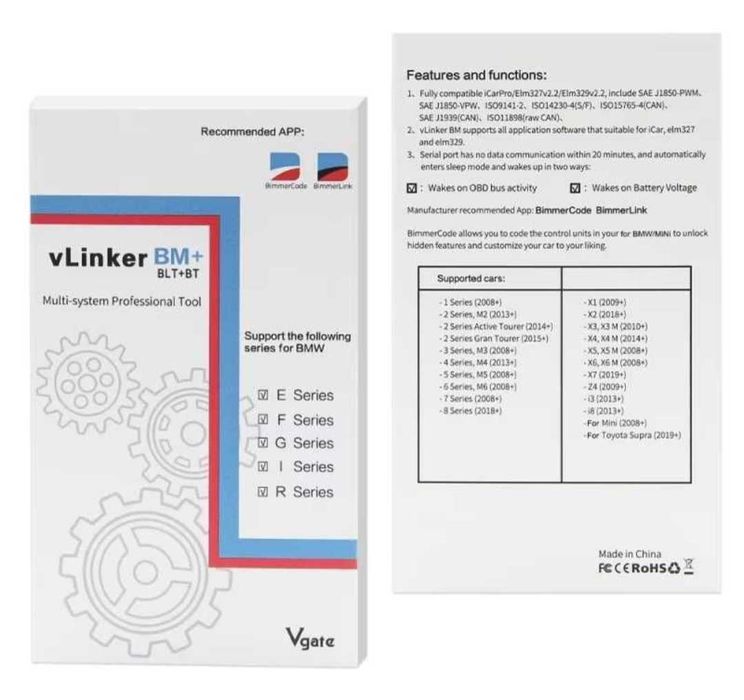 BMW диагностика BimmerCODE / BimmerLINK БМВ бимъркод