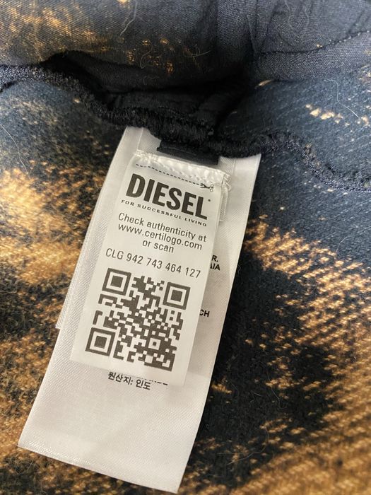 Diesel black s-jan bleached shirt