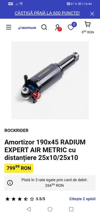 Amortizor shoc spate Manitou Radium 190x50