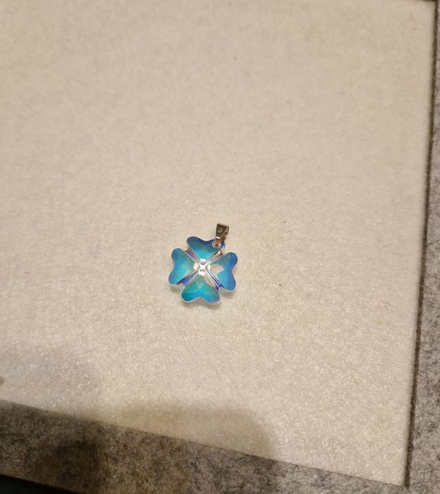 Pandantiv trifoi cristal Swarovski