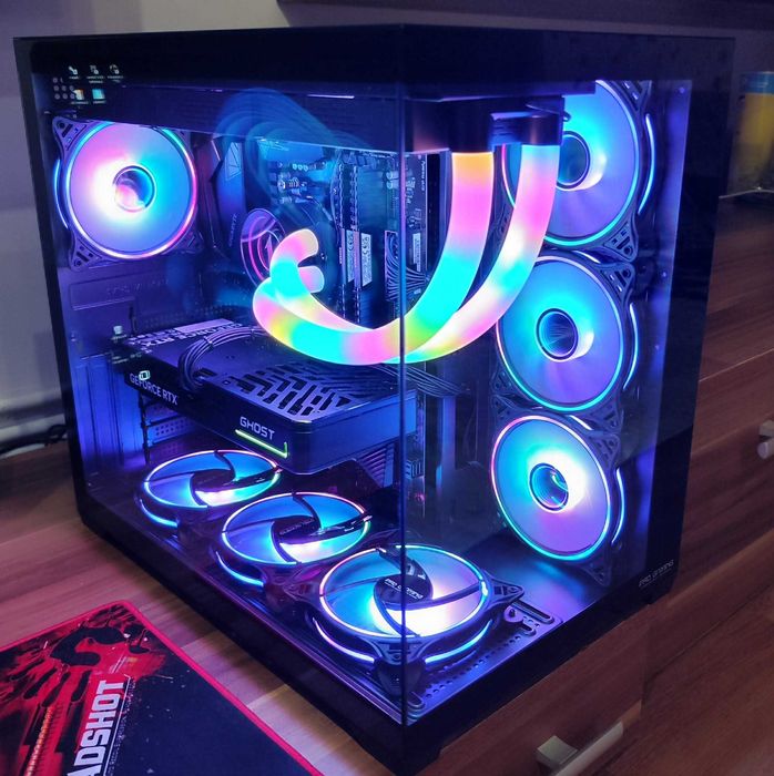 NOU-PC Sistem GAMING,AMD Ryzen 7 5700x,32 gb DDR4,RTX5060,ssd 1TB m.2