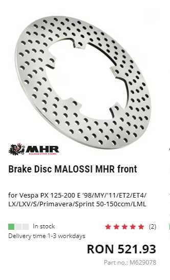 piese originale/tuning Vespa noi/SH (LX-LXV/S/alte modele) mod. 27.09