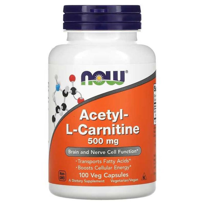 NOW Foods Acetyl L Carnitine Ацетил Lкарнитин, 500 мг
