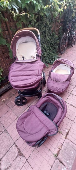 Carucior 3in1 + Sac bebe din lana de oaie